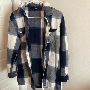 Blue button up flannel